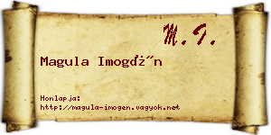 Magula Imogén névjegykártya